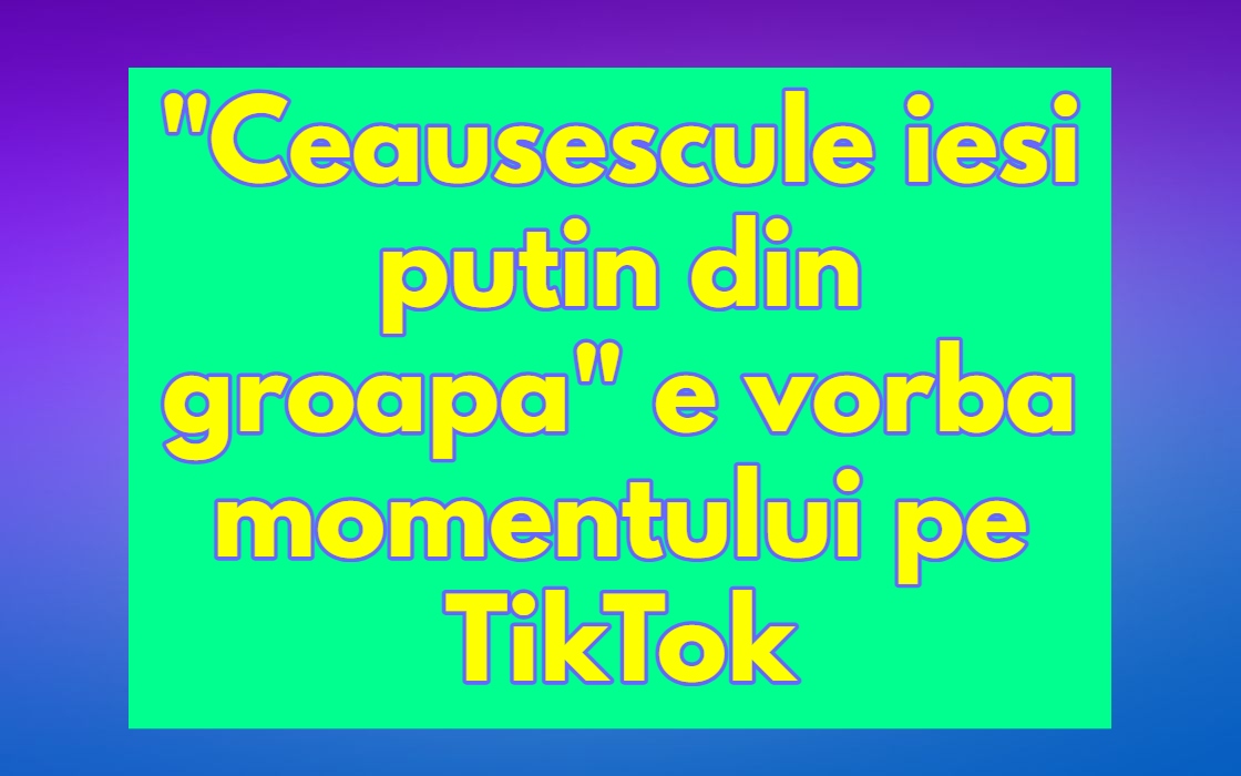 „Ceausescule iesi putin din groapa” e vorba momentului pe TikTok